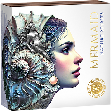 Cameroon 2025  2000 Francs MERMAID- Nature Spirits - 2 oz Antique finish .999 Silver Coin