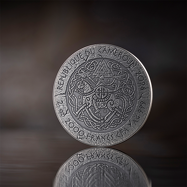 Cameroon 2026 2000 Francs ROLAND OF NORMANDY: The Way to Valhalla 2oz .999 Antique finish Silver