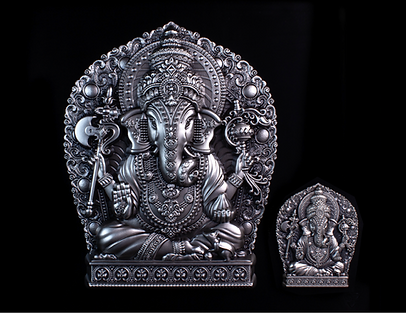 KOMSCO South Korea 2024 Ganesha 1 Kg Kilo .999 Silver Stacker Reverse
