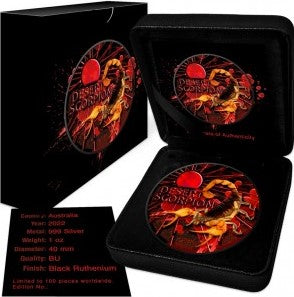 Australia 2022 $1 BLOOD DESERT SCORPION Most Dangerous 1oz .999 Silver Colorised Coin 100 Made