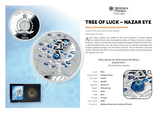Niue 2025 TREE OF LUCK: Nazar Eye - 1 Oz .999 Silver Coin
