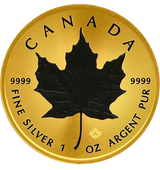 Canada 2024 $5 MAPLE LEAF SPACE GOLD Edition 1 Oz .9999 Silver Coin