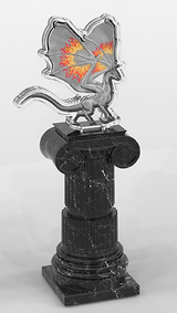 PRE-ORDER KOMSCO South Korea 2024  Mythical Beasts Dragon Stacker 3 oz .999 Antiqued Silver