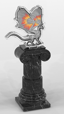 PRE-ORDER KOMSCO South Korea 2024  Mythical Beasts Dragon Stacker 3 oz .999 Antiqued Silver