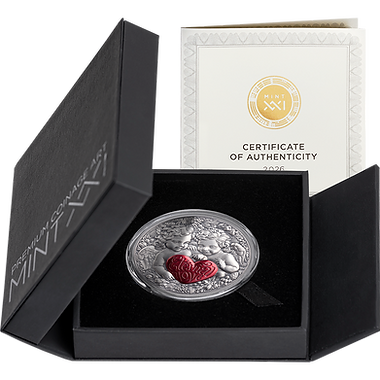 Cameroon 2026 2000F Eternal Love Celestial Beauty 1 oz .999 Antiqued Silver Coin
