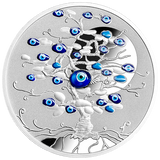 Niue 2025 TREE OF LUCK: Nazar Eye - 1 Oz .999 Silver Coin