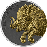 Germania Mint 2025 Germania Beasts: Gullinbursti Geminus 2 X 1oz .9999 Silver Gold and Black Edition