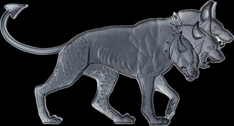 PRE-ORDER KOMSCO South Korea  2025  Mythical Beasts The Cerberus Stacker 2 oz .999 Antiqued Silver