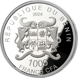 Benin 2024 1000 Francs  ANUBIS Golden Darkness of Egypt 1 Oz .999 Silver Coin