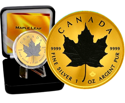 Canada 2024 $5 MAPLE LEAF SPACE GOLD Edition 1 Oz .9999 Silver Coin