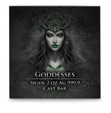 Germania Mint 2024 Goddesses: SIGYN- 2 oz 999.9 Antique Silver Cast Bar