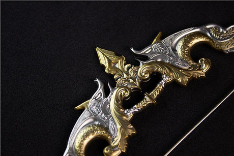 PRE-ORDER KOMSCO South Korea 2025 DIVINE WEAPONS Crescent Bow 2 oz .999 Gilded Antiqued Silver Stacker