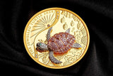 Australia 2024 $2500 The Jewelled Turtle -Masterpieces Series 10oz .9999 Gold Proof with Argyle Pink Diamonds™ Coin Perth Mint