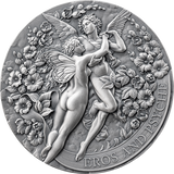Cameroon 2024 2000F Eros and Psyche Celestial Beauty 2 oz Antiqued Silver Coin