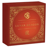 Australia 2024 $1 Lunar Year of the Dragonr Opal 1oz 99.99% Silver Proof Coin Perth Mint