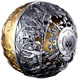 Samoa 2026 $5 REVOLUTION and FREEDOM 2 Oz .999 Antiqued Silver Filigree Spherical Coin