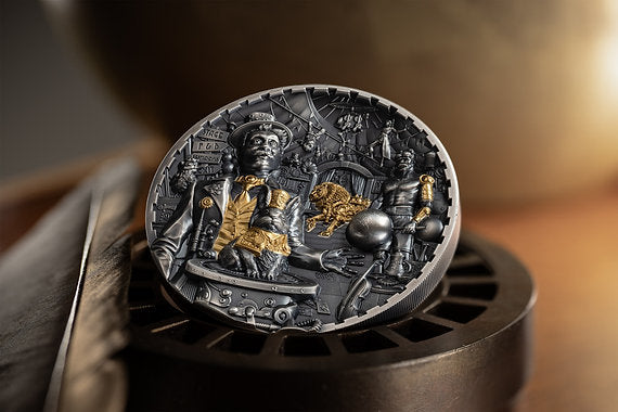 Cook Islands 2024 $20 CARNIVAL Steampunk 3oz .9999 Antique Silver Coin CIT Smartminting®