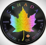 Canada 2023 $5 Maple Leaf Rainbow Holo Limited Edition 1 Oz 999.9 Silver Coin