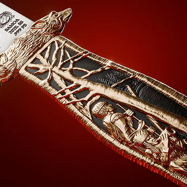 Samoa 2025 $5 Theodore Roosevelt's Hunting Knife 2 oz Pure Silver Coin