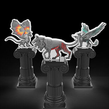 PRE-ORDER KOMSCO South Korea  2025  Mythical Beasts The Cerberus Stacker 2 oz .999 Antiqued Silver