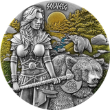 Germania Mint 2024 10 Mark Valkyries SOLVEIG 2 oz .9999 Pure Silver Antique Finish UHR