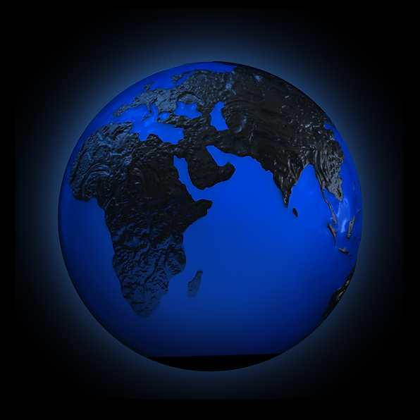 Barbados 2023 $5 BLUE MARBLE Glow in the Dark Planet Earth 3 Oz Silver Coin