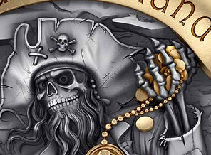 Cameroon 2024 2000 Francs CFA TREASURE ISLAND 2oz .999 Silver