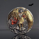 Niue 2024 $5 MICHAEL 2oz .999 High Relief Gilded Antiqued Silver Coin