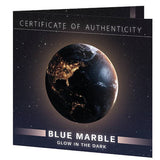 Barbados 2023 $5 BLUE MARBLE Glow in the Dark Planet Earth 3 Oz Silver Coin