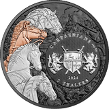 Carpathians 2024 5 Thalers Four Horsemen of the Apocalypse Red Horse – Ennobling Bullion 1 oz Silver