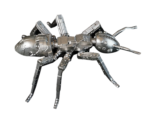 Cameroon 2025 500 Francs CFA MECHANICAL ANT 3D .925 Antique Silver Coin