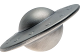 Chad 2024 5000 Francs CFA Levitating UFO Flying Saucer 20g .999 Silver Coin with Big Earth Launch Pad