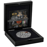 Niue 2025 $7 RED HORSE of VICTORY Seven Seals of the Apocalypse 3 Oz .999 Coloured and Gilded Antique Silver Coin
