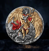 Niue 2024 $5 MICHAEL 2oz .999 High Relief Gilded Antiqued Silver Coin