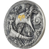 Argo Ship - Argonauts 2 oz .999 High Relief Silver 5$ Niue 2024