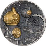 Cook Islands 2024 $20 NAUTILUS Steampunk 3oz .9999 Antique Silver Coin CIT Smartminting®
