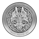 Republique du Tchad 2021 10000 Francs Binding of Fenrir 2 Oz Antiqed Silver 11.5 oz Copper Coin