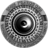 Cameroon 2024 1766 Francs CFA UFO MP-1766 7oz .999 Antique Silver Levitating Coin reverse