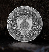 Niue 2024 $5 MICHAEL 2oz .999 High Relief Gilded Antiqued Silver Coin