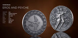 Cameroon 2024 2000F Eros and Psyche Celestial Beauty 2 oz Antiqued Silver Coin