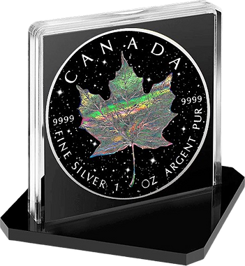 Canada $5 2025 HOLO DIAMOND DUST Maple Leaf 1 Oz .9999 Silver Coin