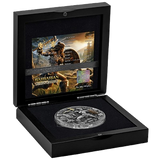 Niue 2024 $5 BARBARIAN Woman Warriors 2 oz High Relief Coloured Antique Silver