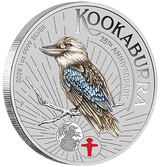 PRE-ORDER Australia 2025 $1 KOOKABURRA WMF Berlin Colorized with Amplemann Privy .9999 1 oz Silver