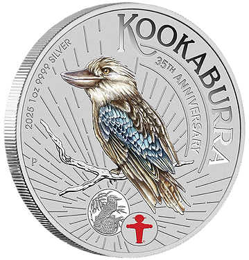 PRE-ORDER Australia 2025 $1 KOOKABURRA WMF Berlin Colorized with Amplemann Privy .9999 1 oz Silver