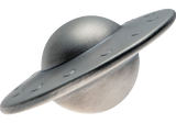 Chad 2024 5000 Francs CFA Levitating UFO Flying Saucer 20g Silver Coin with Big Earth Launch Pad