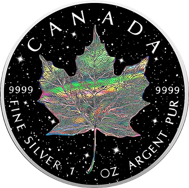 Canada $5 2025 HOLO DIAMOND DUST Maple Leaf 1 Oz .9999 Silver Coin
