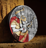 Cameroon 2024 2000 Francs CAESAR & CLEOPATRA - The Power of Love - with Ruby Insert 2oz .999 Silver