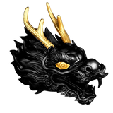 Samoa 2024 $5 3D Dragon Head Black Ruthenium & Gold Enhanced 3oz Silver Coin