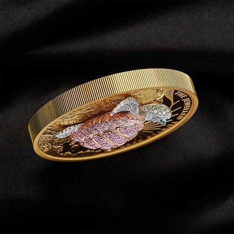 Australia 2024 $2500 The Jewelled Turtle -Masterpieces Series 10oz .9999 Gold Proof with Argyle Pink Diamonds™ Coin Perth Mint