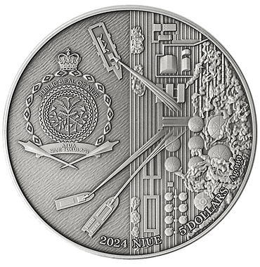 Niue 2024 $5 FUKUSHIMA - HUMAN TRAGEDIES 2 oz .999 Silver UV Highlights